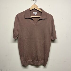 Reiss Mauve Johnny Collar Polo Shirt